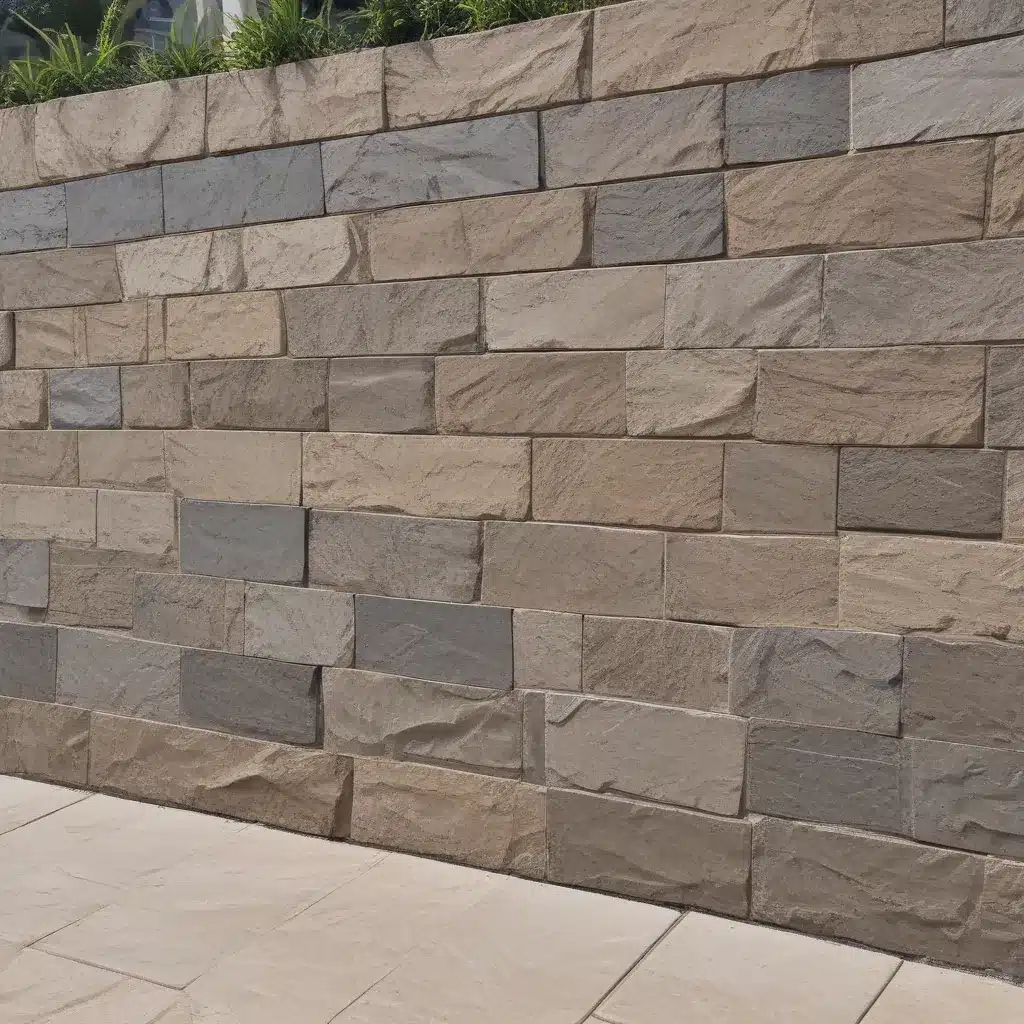 Complement Architecture with Custom Stamped Concrete Walls