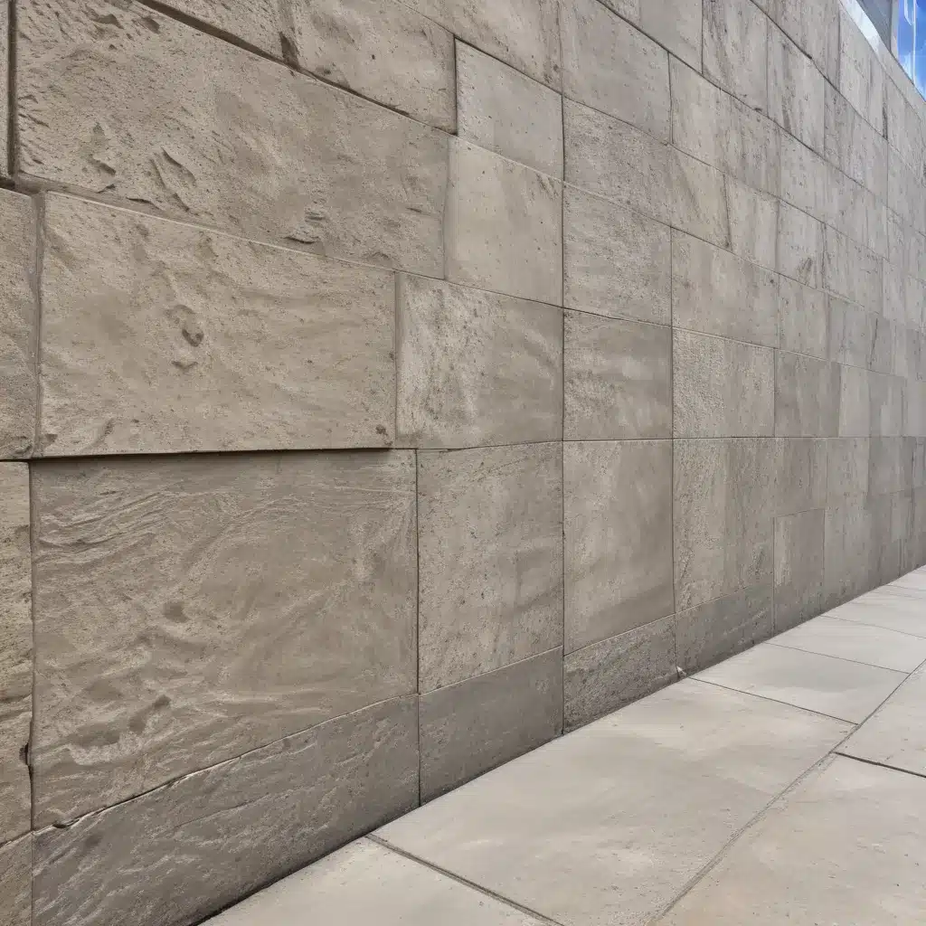 Custom Stamped Concrete Walls Complement Architecture