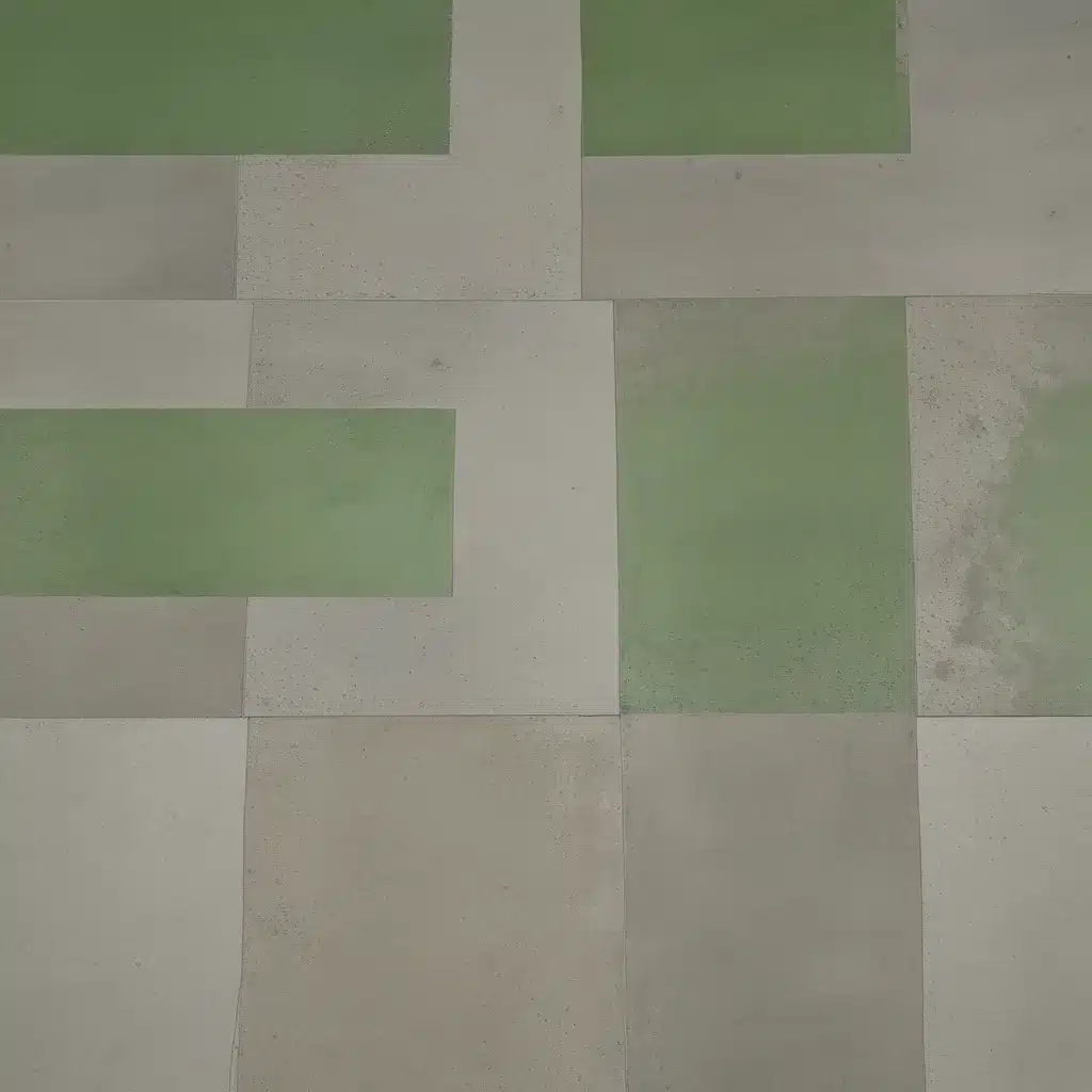 Green Flooring with Concrete