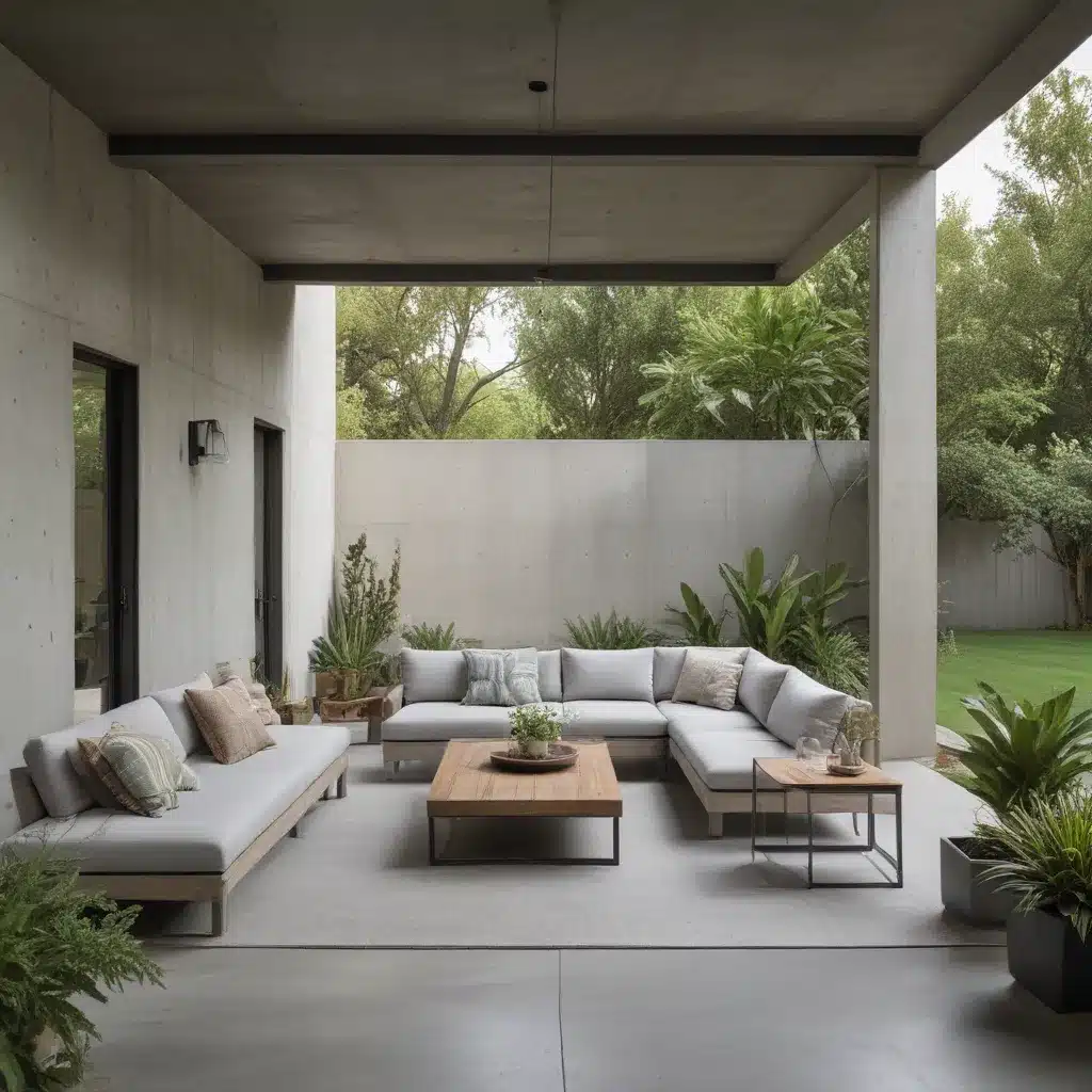 Inviting Outdoor Rooms with Concrete