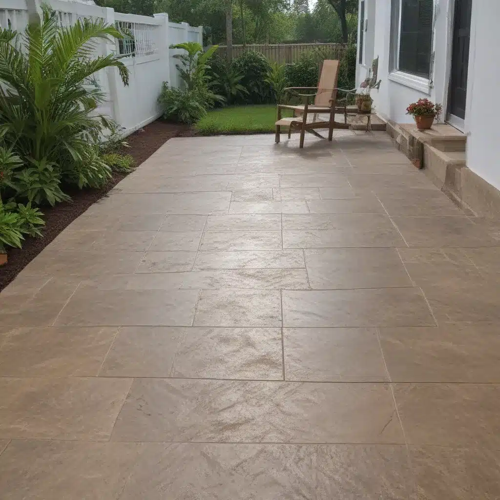 Stamped Concrete and A/C for Cozy Home Environments