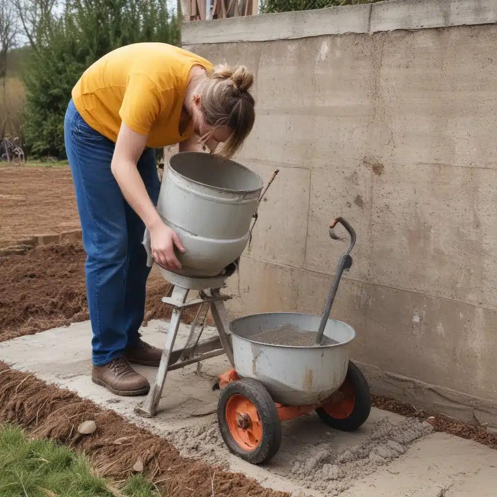 Using a Cement Mixer