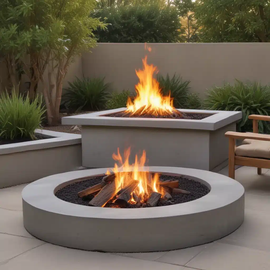 Warm and Charming Concrete Fire Pits